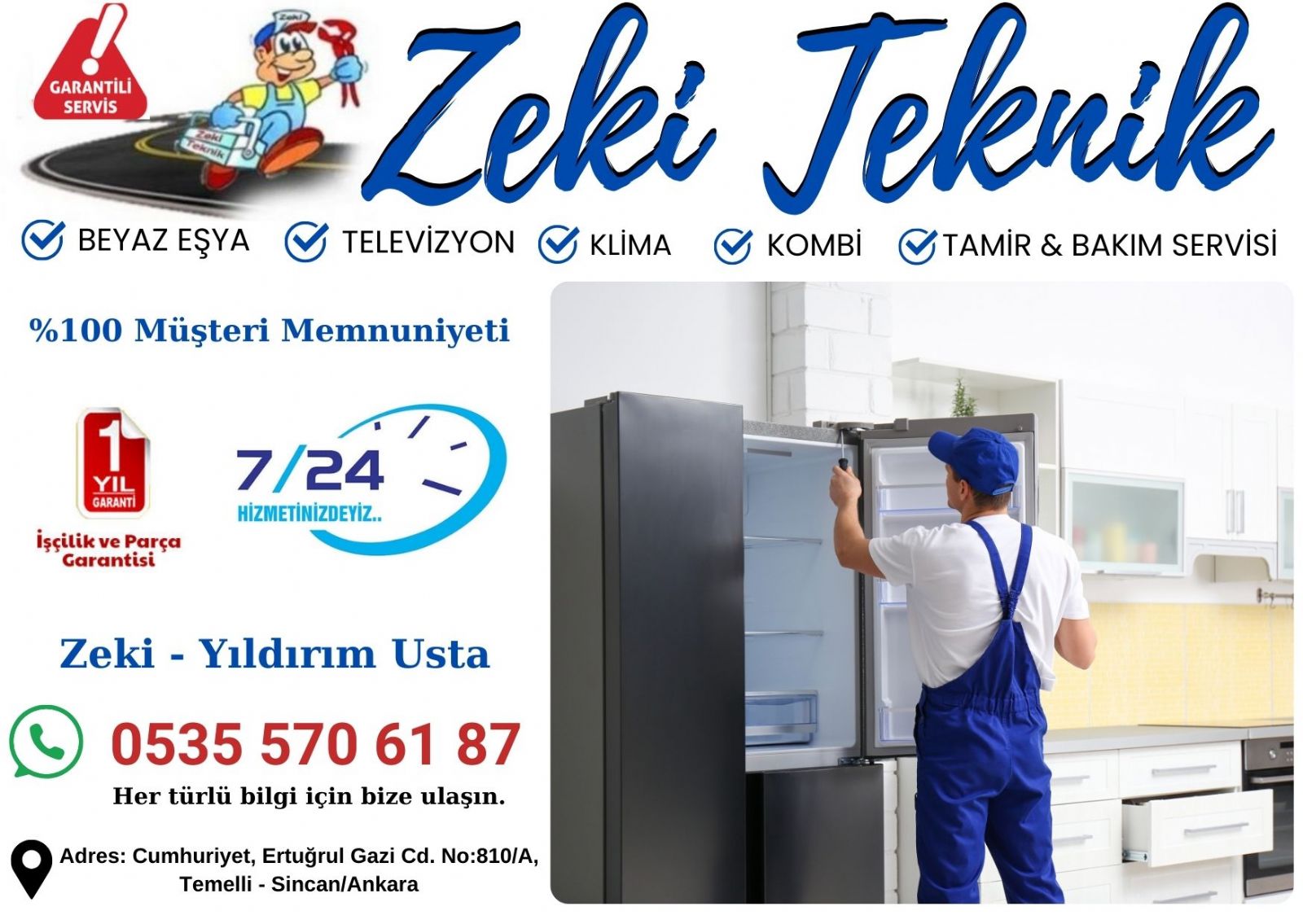 Temelli Buzdolabı Servisi